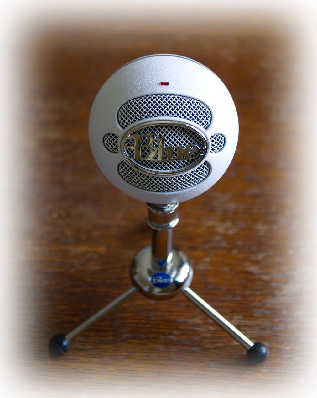 A microphone used for recording speech.