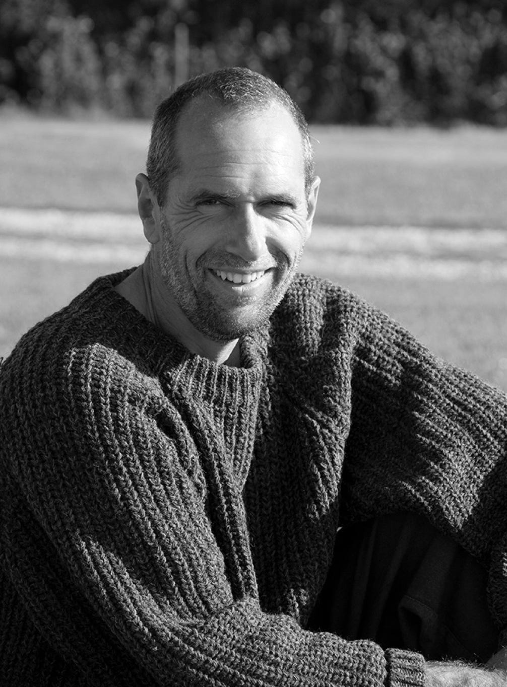 Andy at a campsite in Treen, Cornwall.